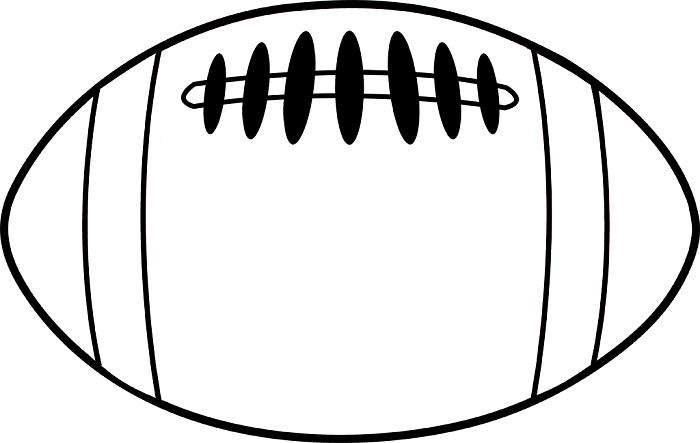 Outline of a football clipart