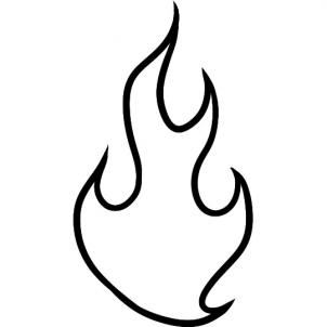 fire cartoon images black and white