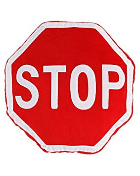 Red Stop Sign Kids Cushion 30 cm x 30 cm: Amazon.co.uk: Kitchen & Home