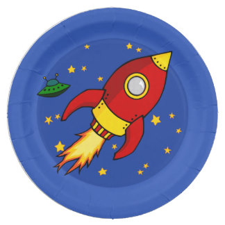 Spaceship Plates | Zazzle