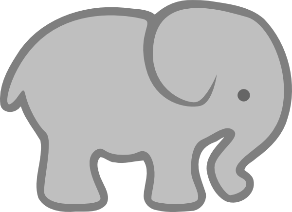 Elephant clipart outline