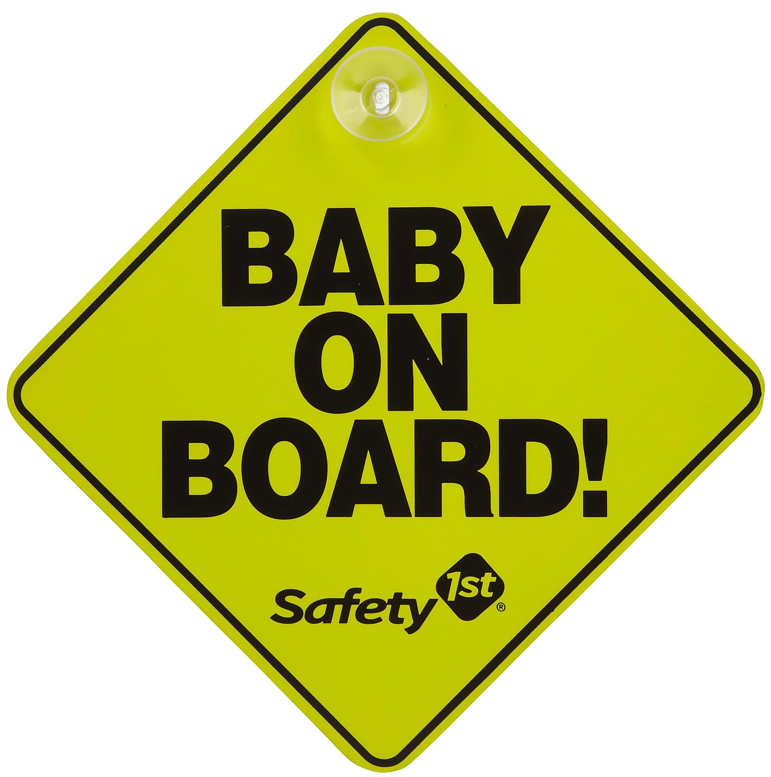 Safety 1st Baby on Board Sign - Yellow - Free Shipping
