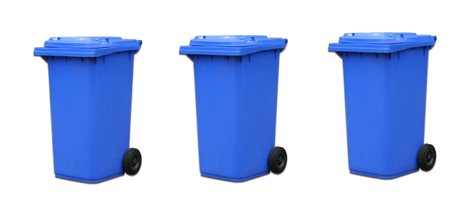 Blue Wheelie Recycling Bins