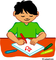 Child drawing clip art