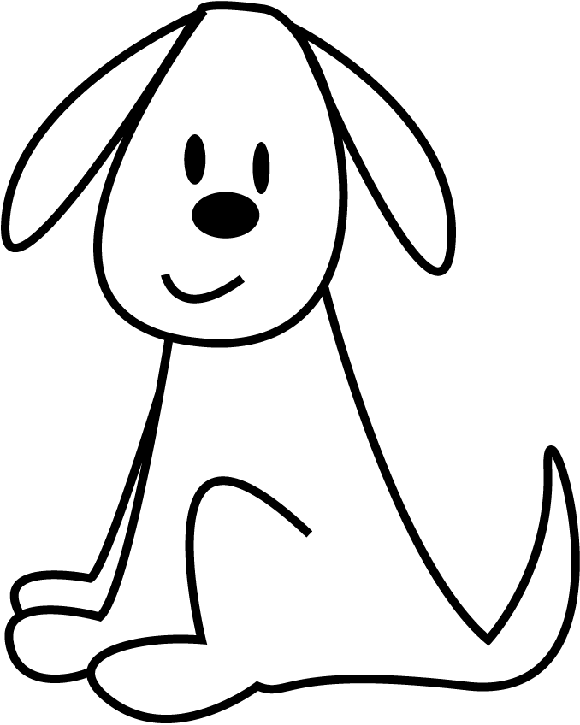Simple Dog Face Clipart
