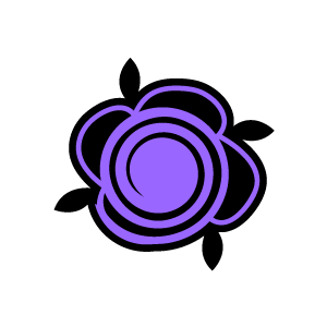 Flower Clipart - Purple Swirl Painted Rose with White Background ...