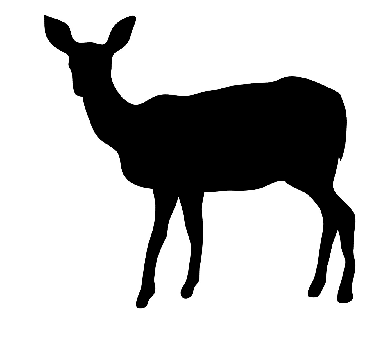 Female deer silhouette clipart