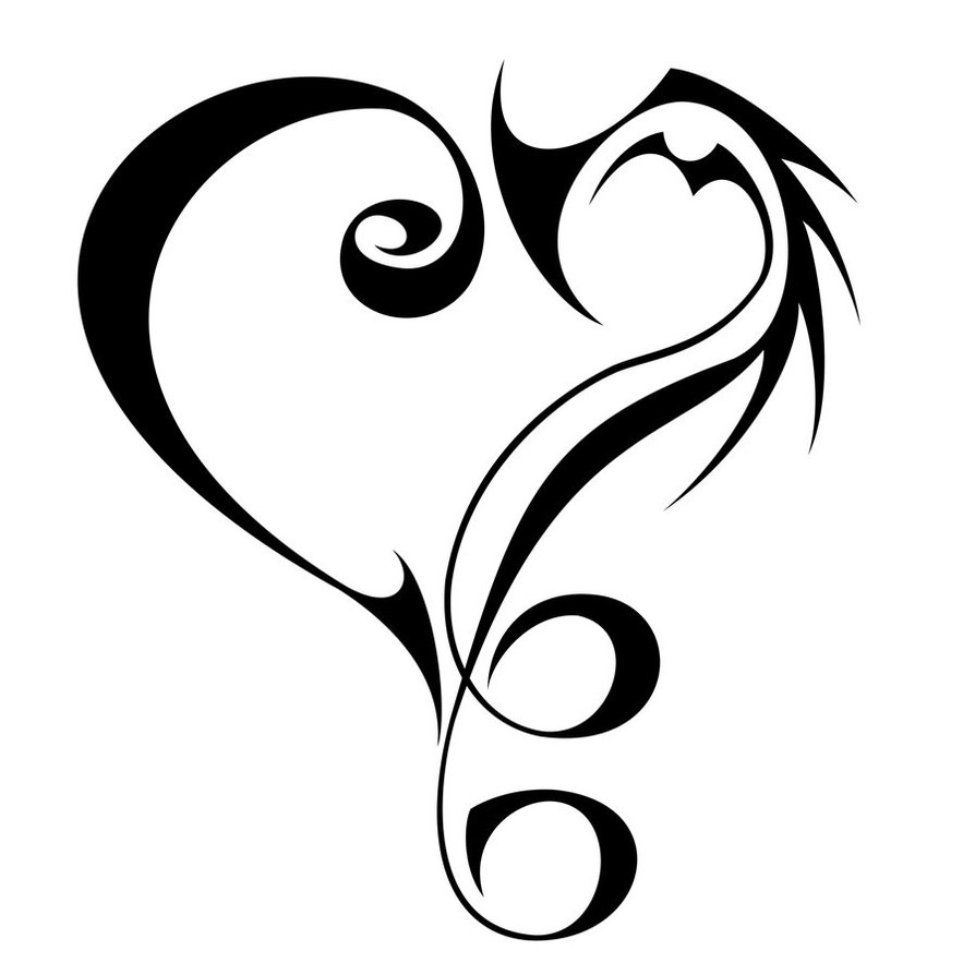 20 Beautiful Tribal Heart Tattoos | Only Tribal