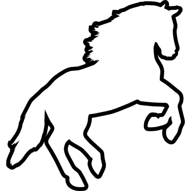 Horse jumping outline variant Icons | Free Download