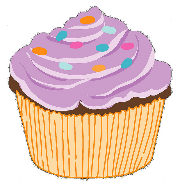 Cupcake outline clip art free
