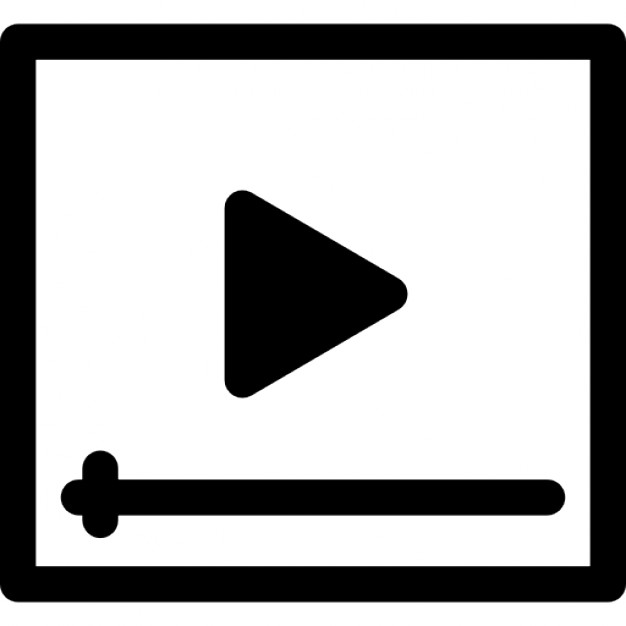 Video player outline interface symbol inside a circle Icons | Free ...