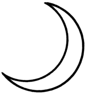 Best Photos of Crescent Moon Outline Clip Art Black And White ...