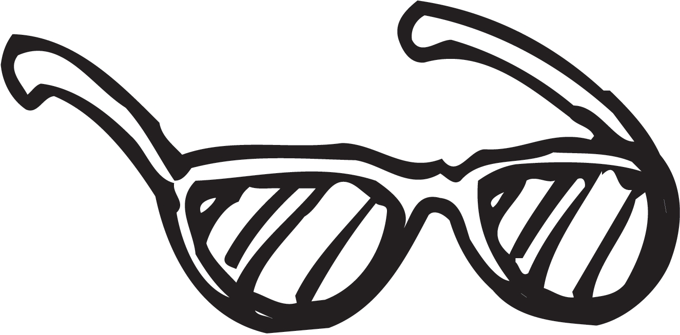 Ray Ban Black And White Eyeglasses Clip Art