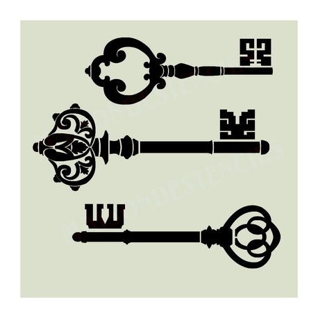 Skeleton Keys Set Graphic 12x12 Stencil