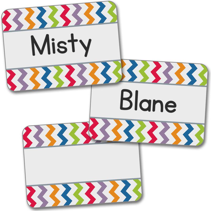 Chevron Multi Color Nameplate And Name Tag Set