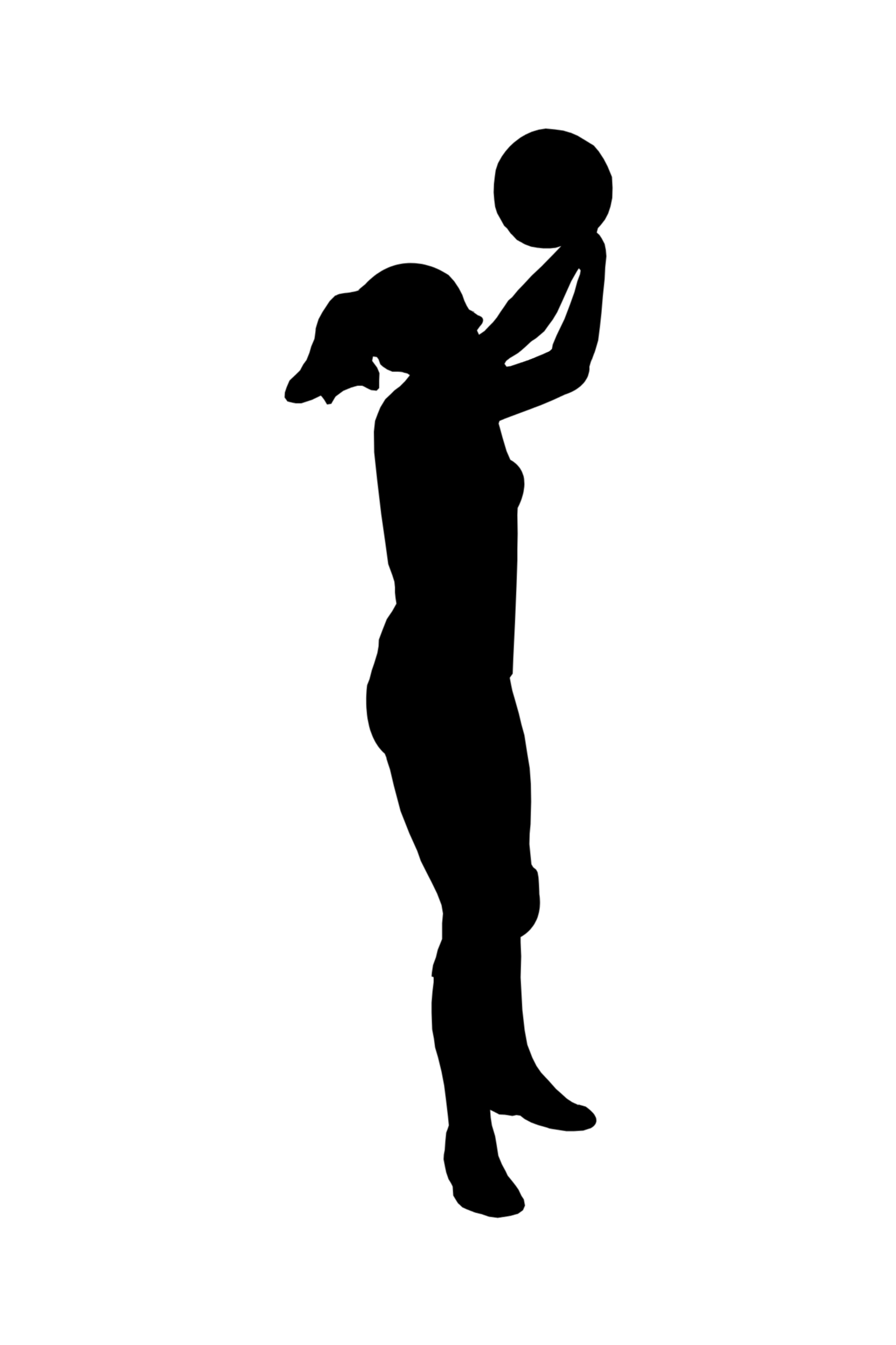 Basketball girl silhouette clipart - ClipartFox