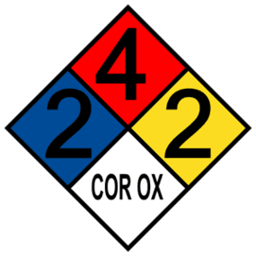 Hazmat NFPA Diamond PRINTED 242COR OX Safety Signs Labels Clipart ...