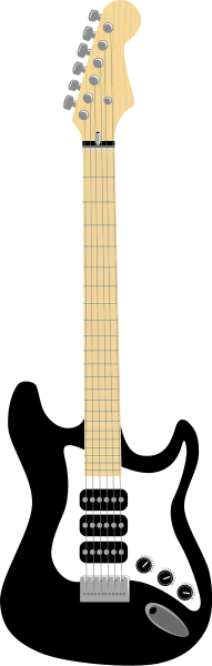 Electric Guitar Clipart Black And White - Free ...