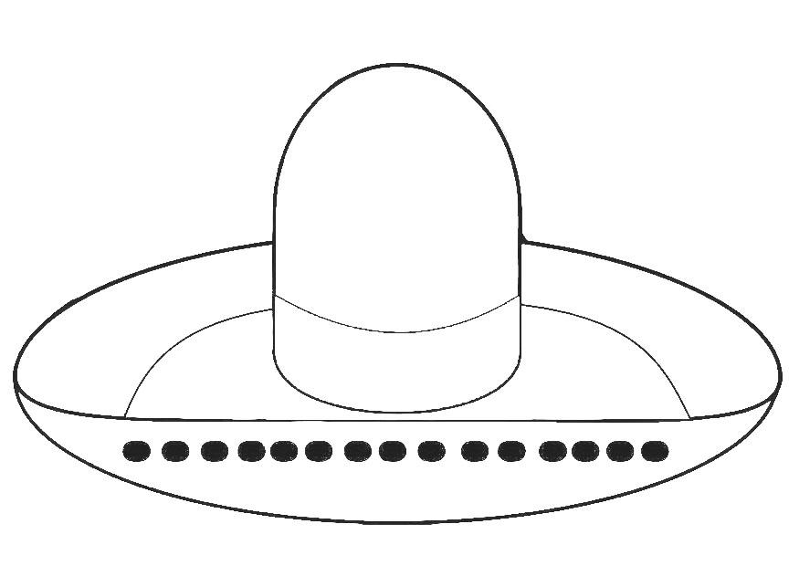Coloring page hat - sombrero - img 19342.