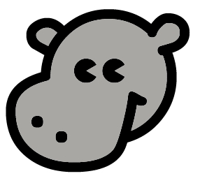 Hippo clip art black and white free clipart images 3 image #37228