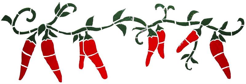 Chili pepper border clip art