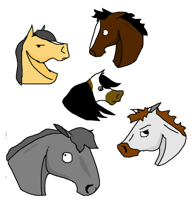 Random Cartoon Horse Emotions Clipart - Free to use Clip Art Resource