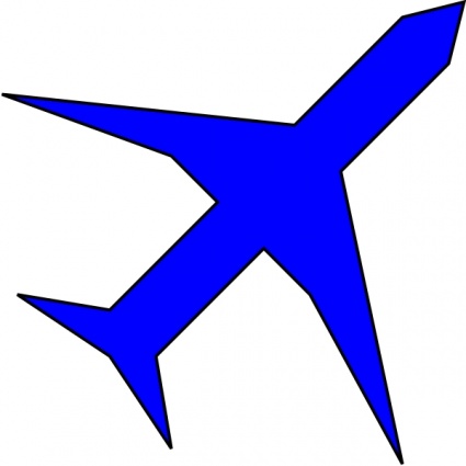 Blue plane clipart