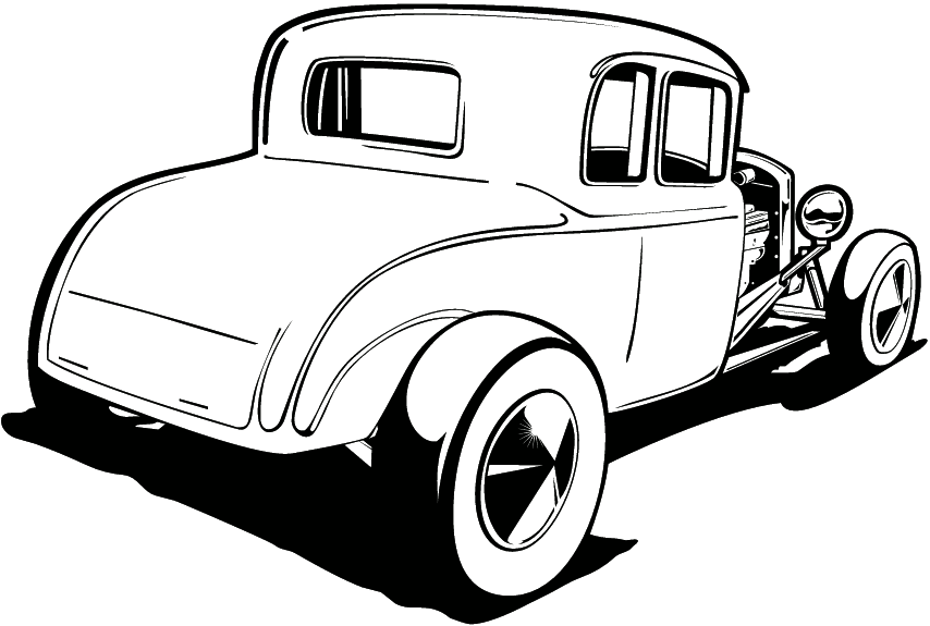 Rat rod car clipart