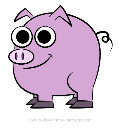 Pig drawing (Sketching + vector)