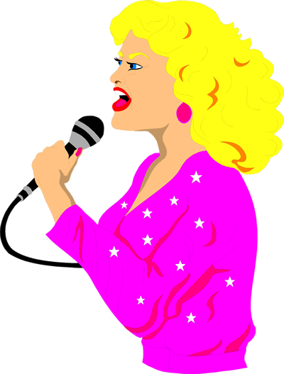 Free Stock Photos | Illustration Of A Beautiful Blond Singer ...