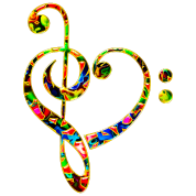 Music-heart-note,-bass-treble- ...