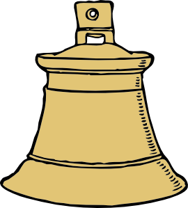 Gold Bell clip art - vector clip art online, royalty free & public ...