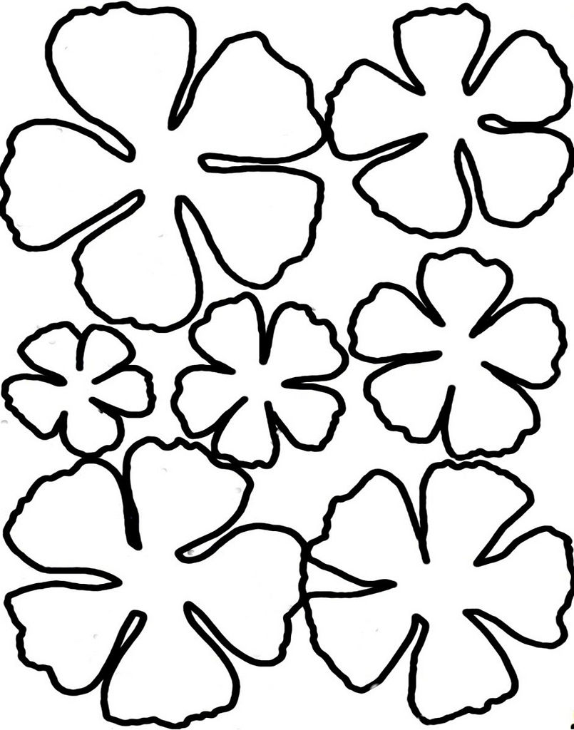 paper flower petal template
