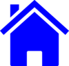 Simple Blue House clip art - vector clip art online, royalty free ...