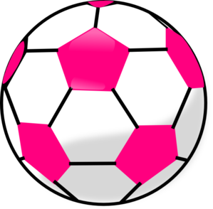 Soccer Ball With Hot Pink Hexagons clip art - vector clip art ...
