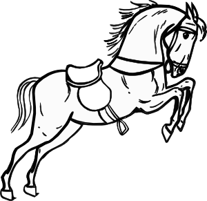 Jumping Horse Outline clip art Free Vector