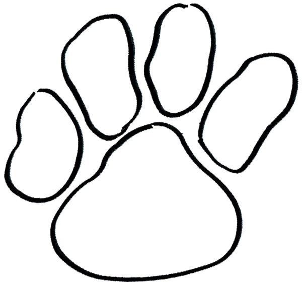 Animals Embroidery Design: Paw Print Outline from Grand Slam Designs