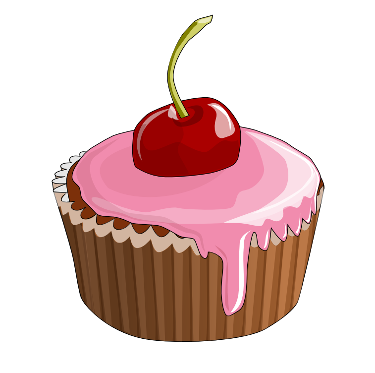 Cherry Cupcake - SVG by billps