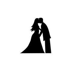 35+ Bride And Groom Kissing Silhouette Clip Art