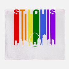 St Louis Skyline Throw Blankets, St Louis Skyline Fleece Blankets ...