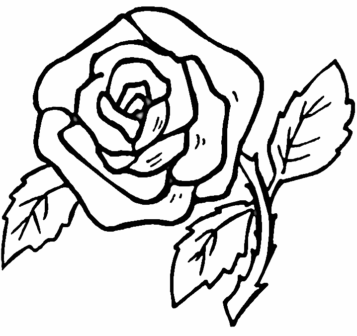 Rose Coloring Pages For Kids Printable | Flower Coloring pages of ...