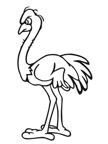 Angry Ostrich coloring page | Free Printable Coloring Pages
