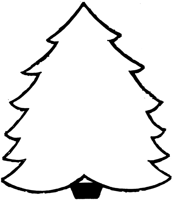 Blank Christmas Tree & Coloring Book