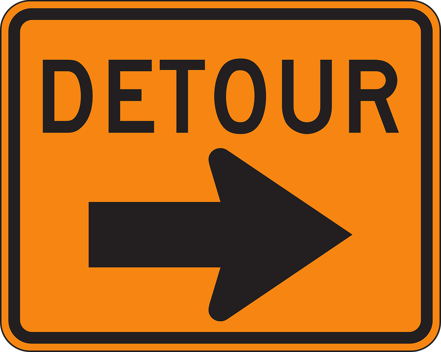 Free clipart road signs detour