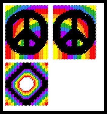 KNIT PEACE SYMBOL PATTERN | Easy Knit Patterns