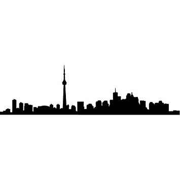 Toronto Skyline Silhouette - Vinyl Wall Decal (Large): Amazon.ca ...