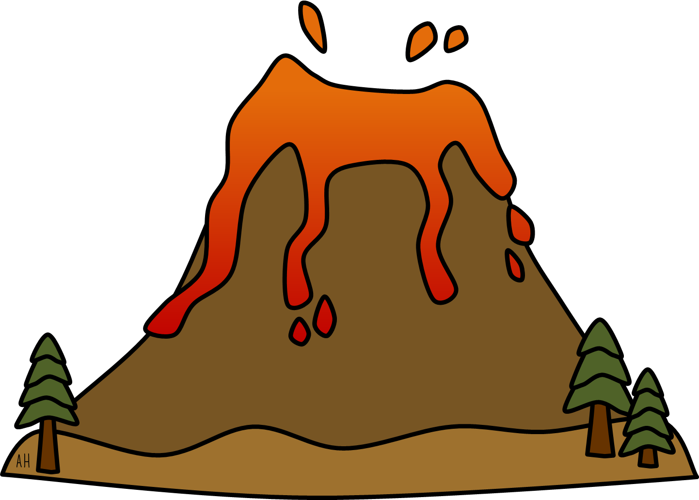 Volcano Clipart Animated Volcano Clip Art