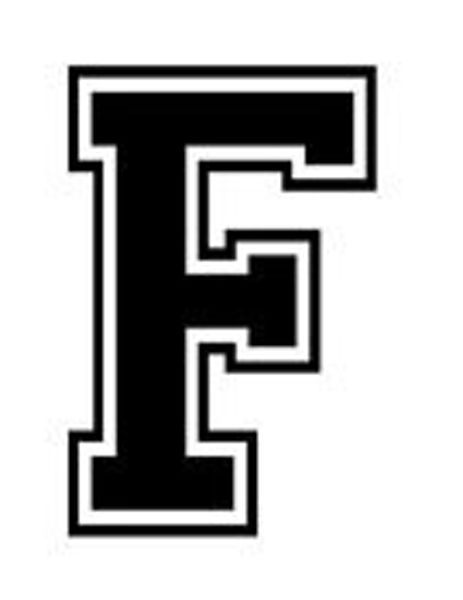 Varsity College Lettering - Letter F - Car Tablet Vinyl Decal | eBay