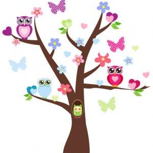 Tree with owl clipart