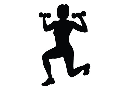 Female Fitness Silhouette Clipart